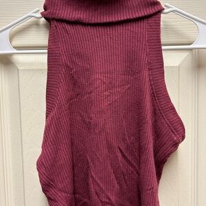 Bozzolo Maroon Turtleneck Sweater